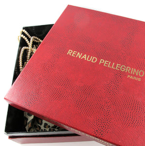 Vintage Signed 'Renaud Pellegrino' French Vintage Bag with Seed Peal Handle