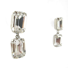 Load image into Gallery viewer, HQM Austrian Crystal Drop Earrings - Clear - (Pierced earrings)