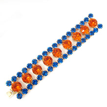 Load image into Gallery viewer, Harlequin Market Crystal Cuff - Topaz + Capri Blue