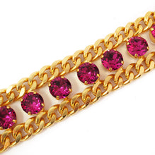 Load image into Gallery viewer, Harlequin Market Crystal Bracelet - Fuchsia Pink