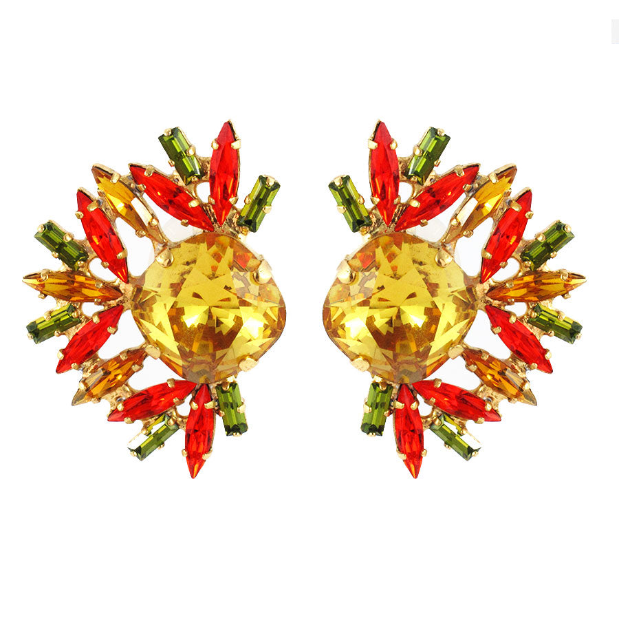 Harlequin Market Crystal Earrings - Multi