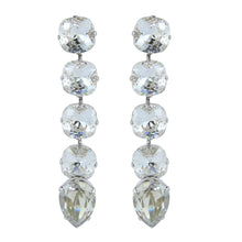 Load image into Gallery viewer, HQM Dramatic Austrian Clear Crystal Drop Earrings (Pierced)