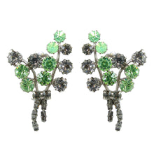 Load image into Gallery viewer, HQM Austrian Crystal Leaf Cluster Earrings (Clip-On)