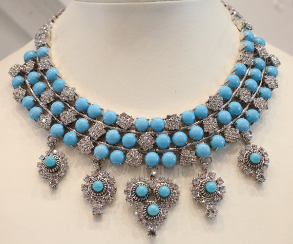 Faux Turquoise Vrba Necklace