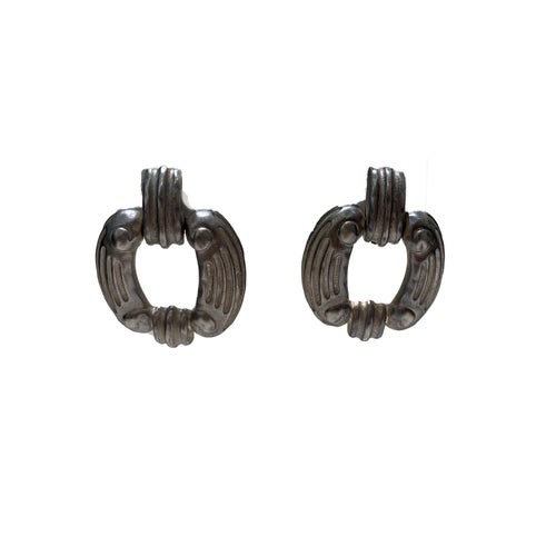Vintage Givenchy Silver Tone Earrings (clip-on)