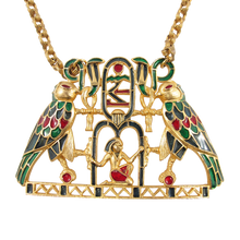 Load image into Gallery viewer, RARE - Vintage Signed &#39;Polcini&#39; Egyptian Motif Necklace - Originally owned by Ann Miller
