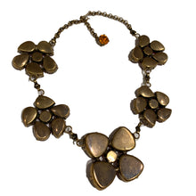 Load image into Gallery viewer, Harlequin Market Statement Crystal Accent Necklace -Ruby &amp; Topaz