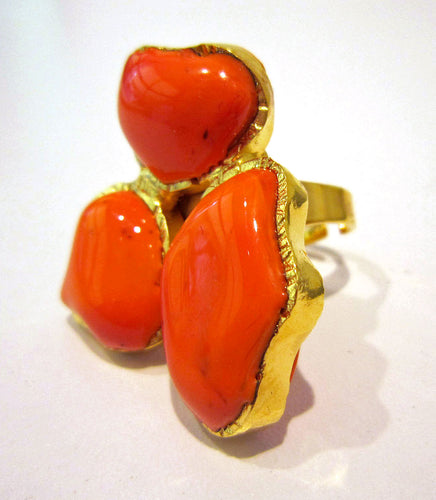 Pate-de-Verre Angular Ring