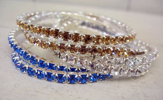Stacked Harlequin Market Crystal Bracelets