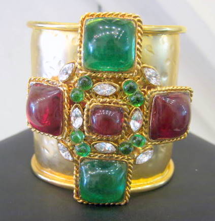 Gripoix Pate-de-verre Cross Cuff