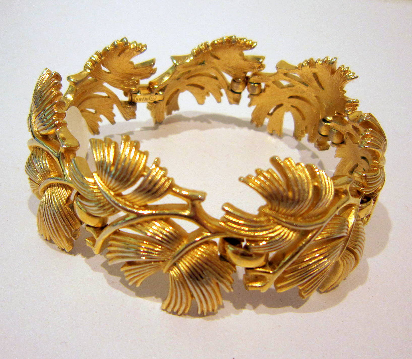 Trifari Gold Circular Cuff