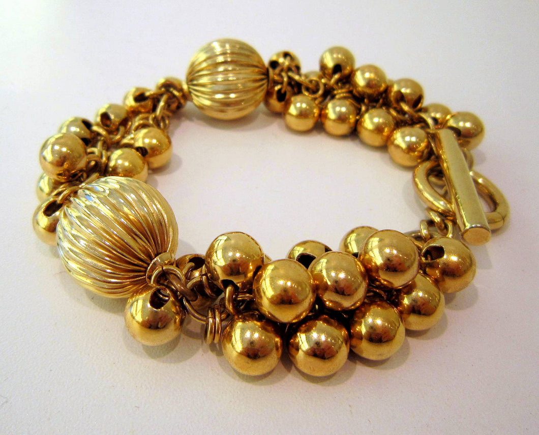 Napier Gold Ball & Chain Bracelet