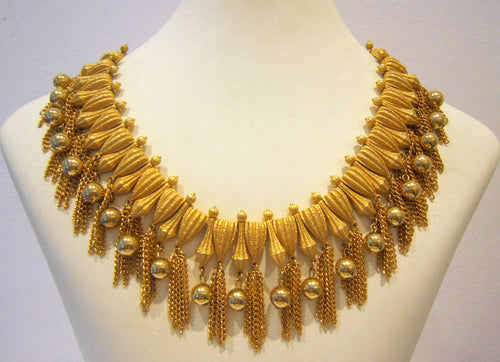 Vintage 'Trifari' Tassel Collar