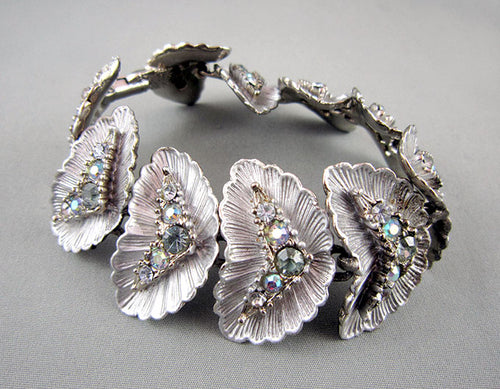 Silver Tone & Crystal Bracelet