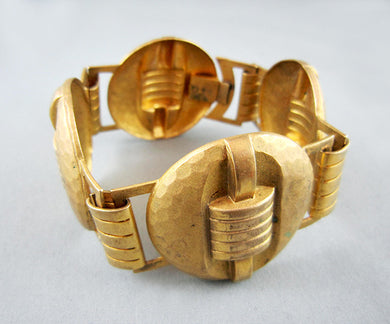 French Vintage c.1940s Brass Bracelet