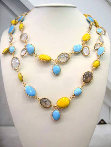 Pate-de-verre 'Waterfall' Sautoir