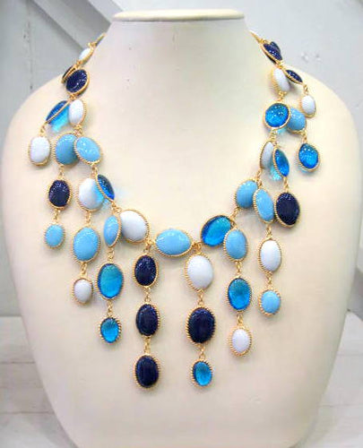 Pate-de-verre 'Waterfall' Sautoir