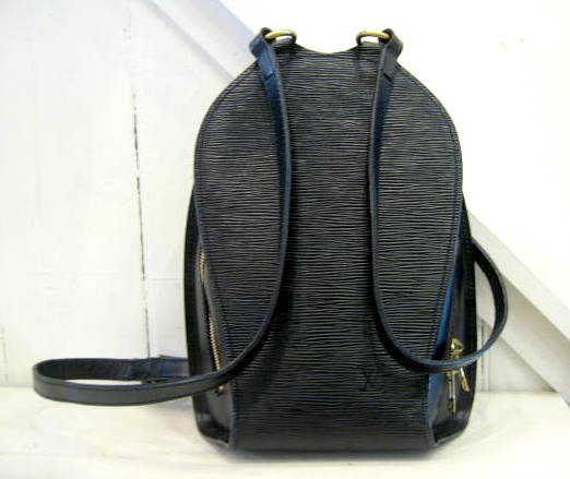 Vintage Louis Vuitton Leather Black Backpack