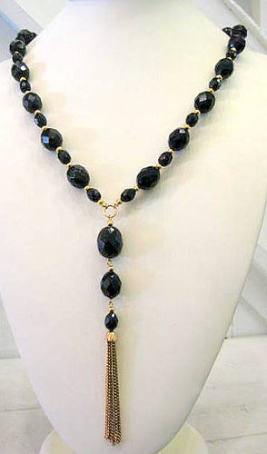 Vintage Amber Tassel Necklace