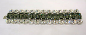 Harlequin Market Black Diamond and Clear Crystal Bracelet