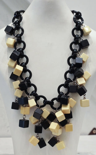 Vintage re-worked Bakelite Cube Necklace