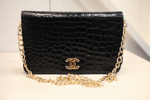 Vintage Chanel Crocodile Skin Bag