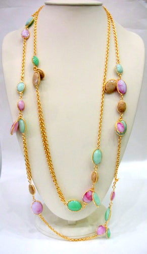 Pate-de-verre 'Waterfall' Sautoir