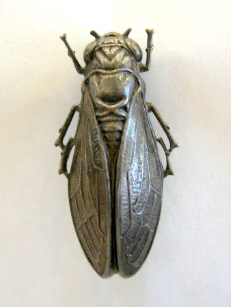 Mixed Metal Cicada Brooch