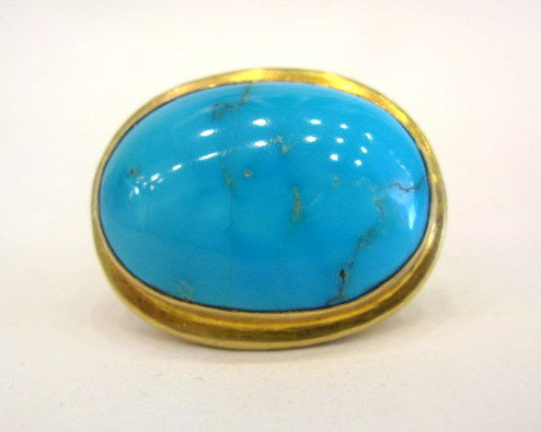 Gold Plated Iranian Torquoise Ring