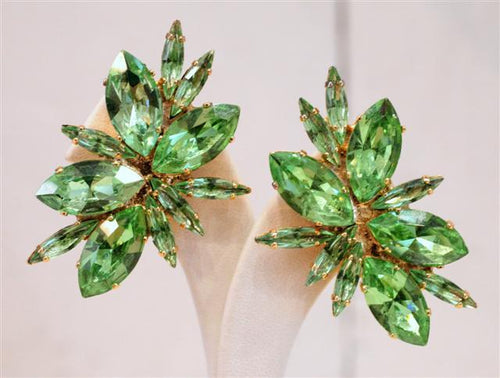 Harlequin Market Crystal Earrings-(Clip-On Earrings)