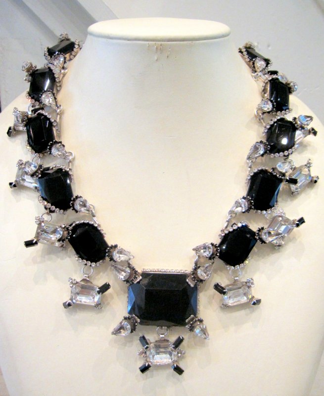 Harlequin Market Black Crystal Necklace