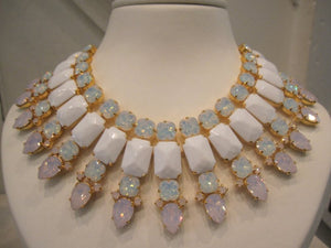 Harlequin Market Opalescent Crystal Necklace