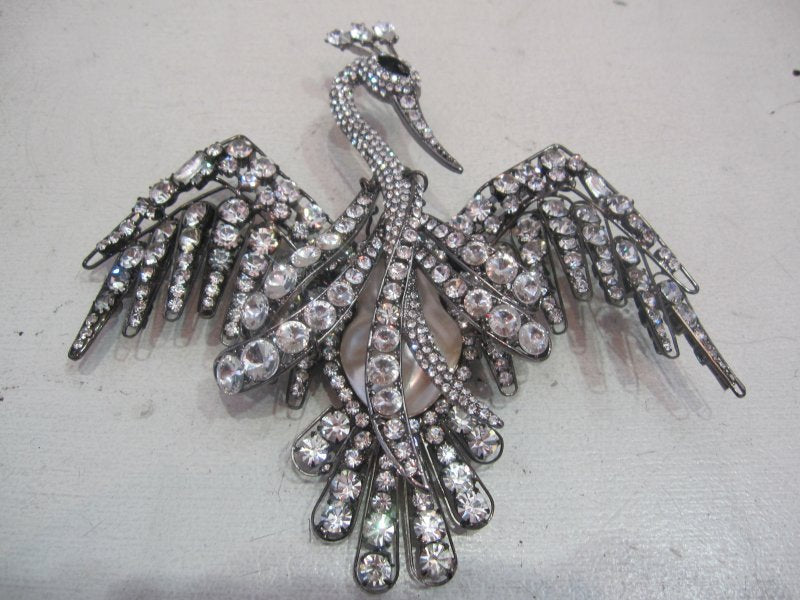 Vrba Encrusted Bird Brooch