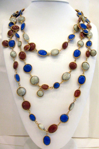 Pate-de-verre 'Waterfall' Sautoir