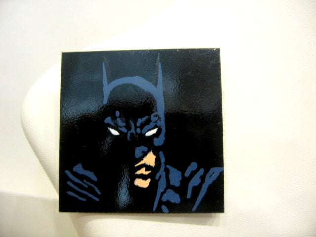 Hand Painted 'Batman' Plastic Brooch