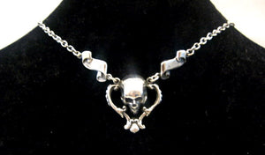 William Griffiths Florentine Skull and Scrolls Necklace