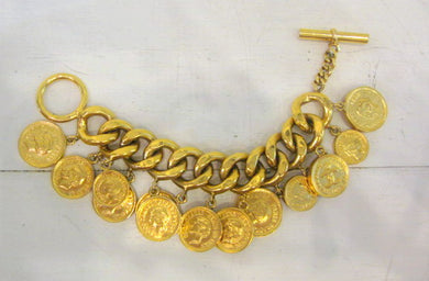 Chanel Vintage Gold Plated Bracelet - Harlequin Market