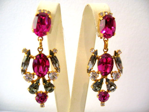 Harlequin Market Crystal Drop Earrings