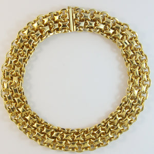 French Vintage Multi-Chain Gold-Tone Necklace