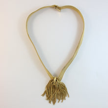 Load image into Gallery viewer, French Vintage Gold-Tone Tassel Pendant Necklace