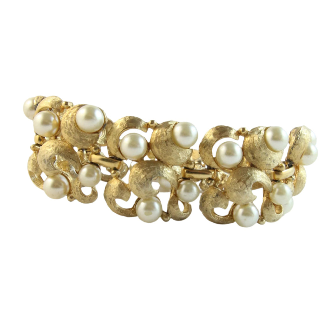 Vintage Trifari Faux Pearl Bracelet