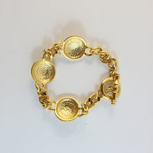 Load image into Gallery viewer, Gold-Plated Bracelet With Turquoise Stones