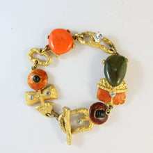 Load image into Gallery viewer, Christian Lacroix Vintage Multi-Colour Stone &amp; Crystal Bracelet
