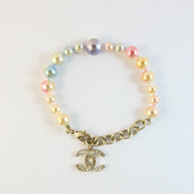 Load image into Gallery viewer, Signed Chanel Multicolour Faux Pearl Bracelet