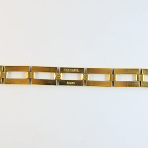 Vintage Signed Chanel Square Link Bracelet