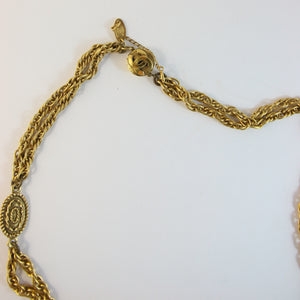 Vintage Chanel Black Bead Double Necklace c.1982
