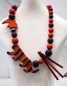 Signed Vintage Isadora Tiger Necklace