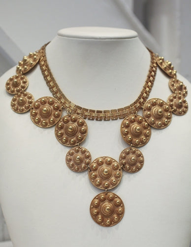 French Vintage Disk Necklace