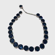 Load image into Gallery viewer, Harlequin Market Large Austrian Crystal Accent Necklace - Montana Blue
