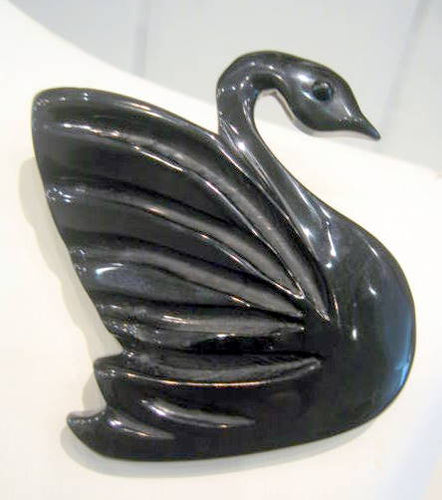 Laroge Bakelite Swan Brooch